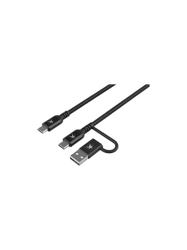 SKross 2in1 Pro Cable USB-C to A Braided cable  60W 150cm - Black