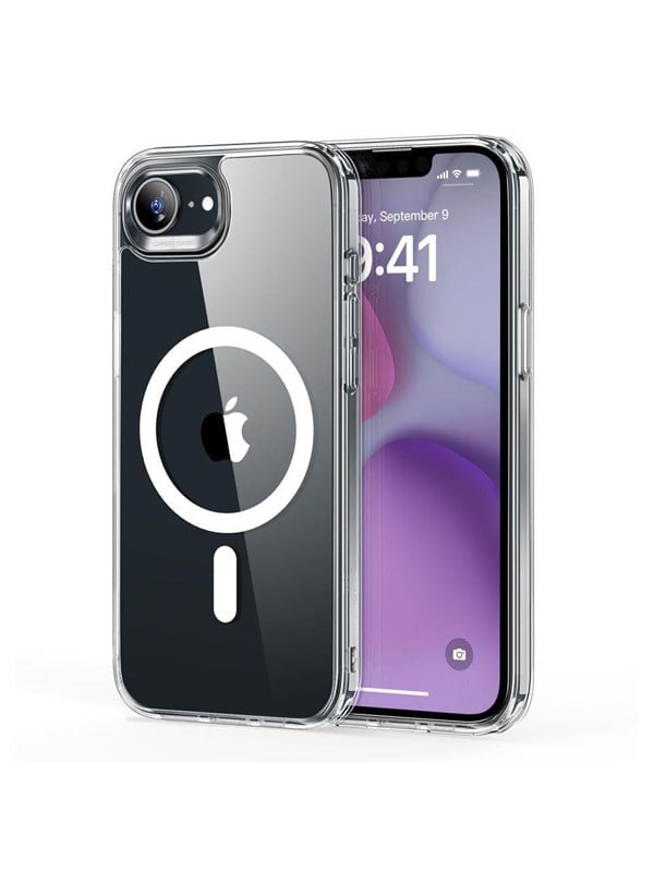 ESR Classic Hybrid Halolock MagSafe Case for iPhone 16e 17e - Transparent