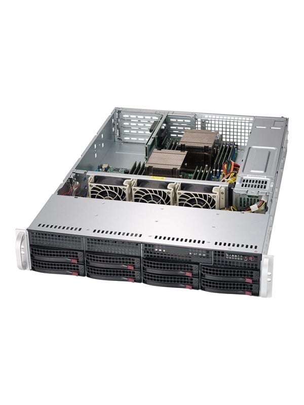 Supermicro SC825 TQC-R802WB - Gehuse - Server Rack - Schwarz