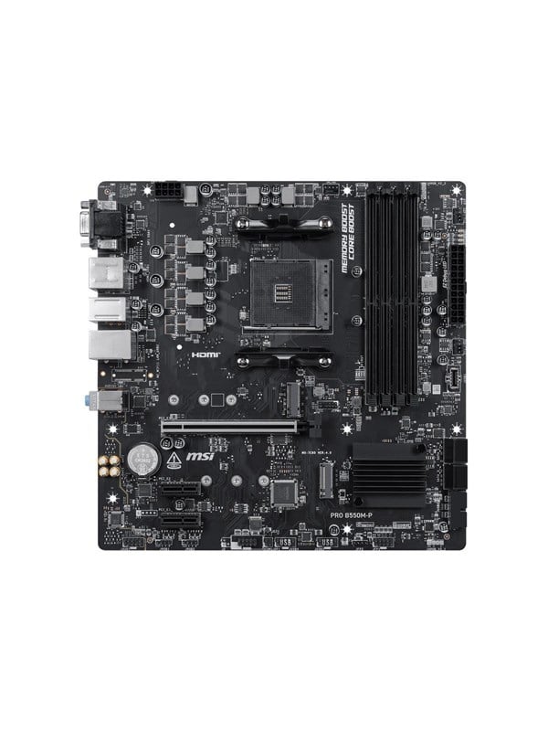 MSI PRO B550M-P - motherboard - micro ATX - Socket AM4 - AMD B550 Mainboard - AMD B550 - AMD AM4 - DDR4 RAM - Micro-ATX