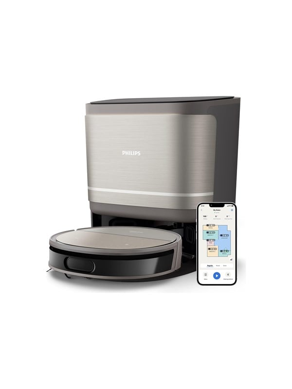 Philips Roboter Staubsauger HomeRun 9000 Series XU9100 - vacuum cleaner - robotic - 1 battery - metallic black