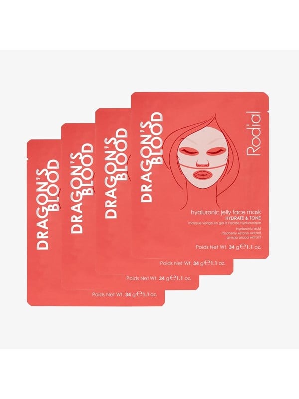Rodial Dragons Blood Hyaluronic Jelly Face Mask Pack of 4