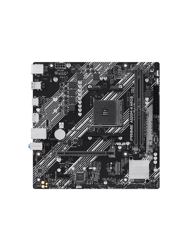 ASUS PRIME A520M-K ARGB Mainboard - AMD A520 - AMD AM4 - DDR4 RAM - Micro-ATX