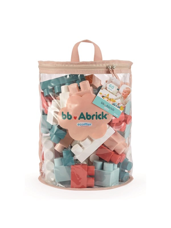 Ecoiffier 60 pcs bricks pink bag - BB Abrick