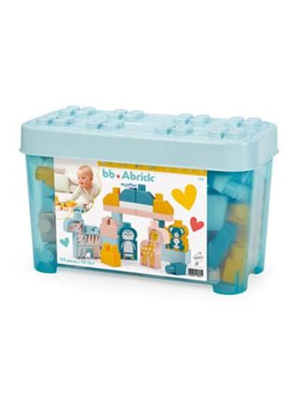 Ecoiffier Bicks barrel 55 pces with zoo animals
