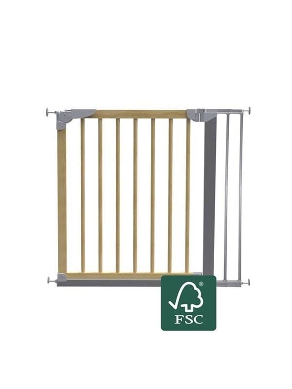 BabyDan Designer Gate mit 2 Verlngerungen nature silver