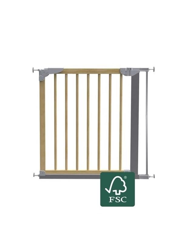 BabyDan Designer Gate mit 1 Verlngerung nature silver