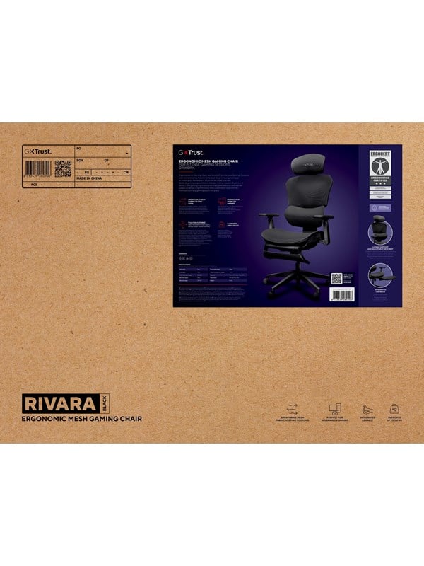Trust GXT725 RIVARA MESH GAMING CHAIR - BLACK