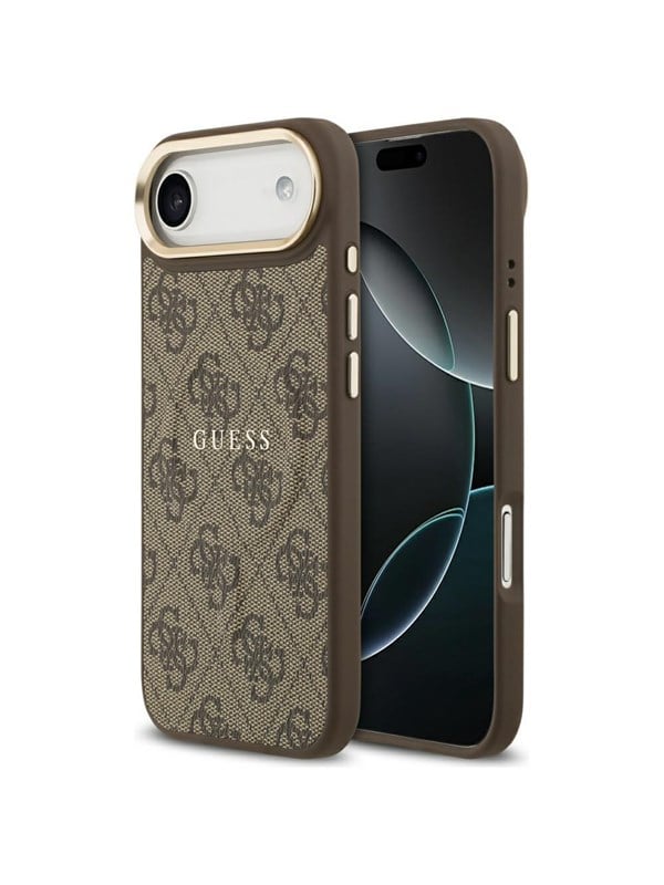 GUESS 4G PU Classic Logo MagSafe Case for iPhone Air - Brown