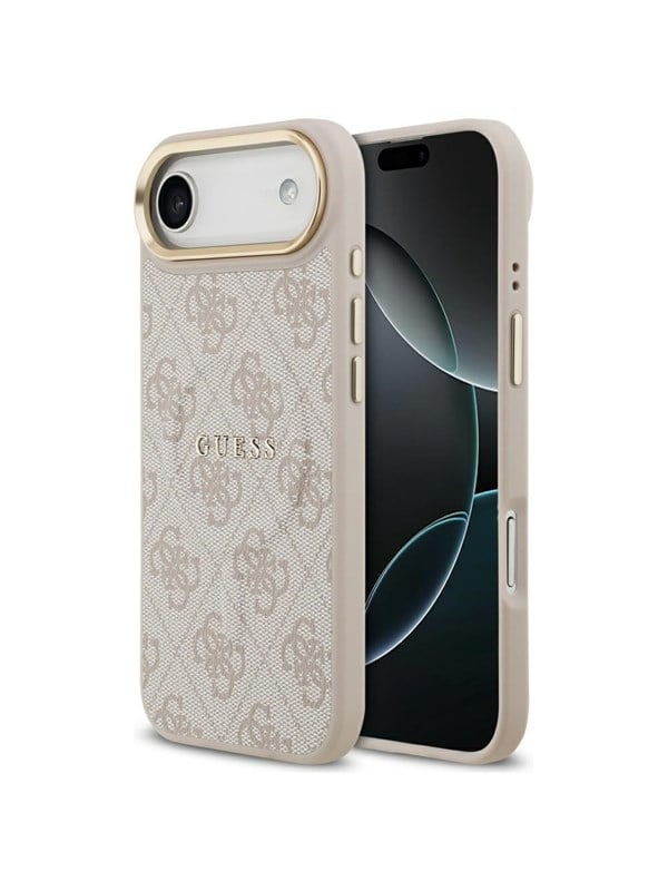 GUESS 4G PU Classic Logo MagSafe Case for iPhone Air - Pink