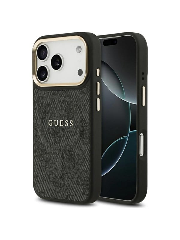 GUESS 4G PU Classic Logo MagSafe case for iPhone 17 Pro - black