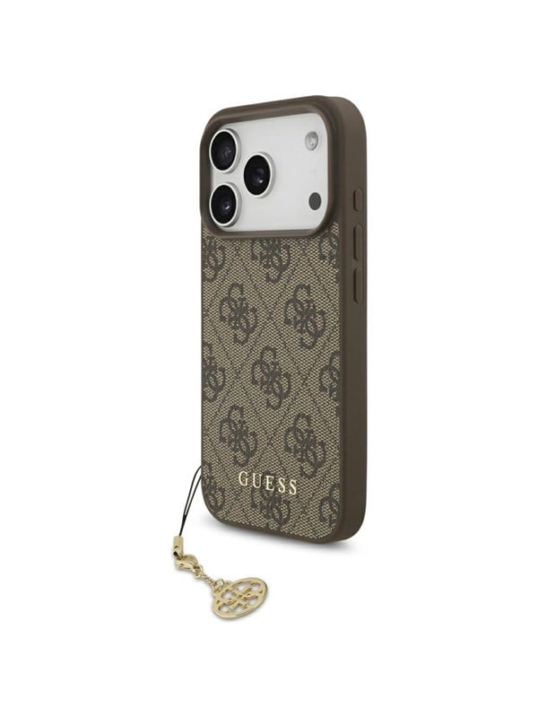 GUESS 4G Charms Collection MagSafe case for iPhone 17 Pro - brown