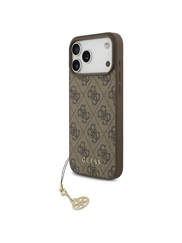 GUESS 4G Charms Collection MagSafe case for iPhone 17 Pro Max - brown