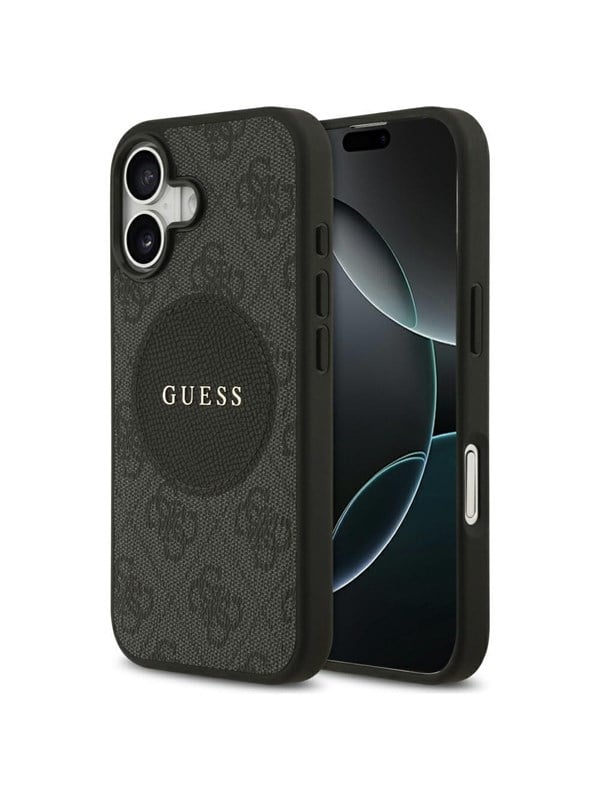 GUESS 4G Circle Classic Logo MagSafe case for iPhone 17 - black
