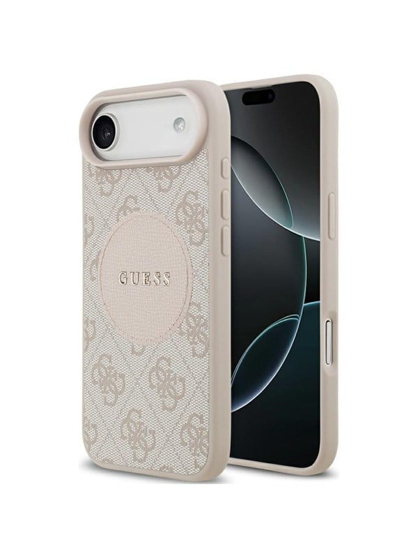 GUESS 4G Circle Classic Logo MagSafe case for iPhone Air - pink