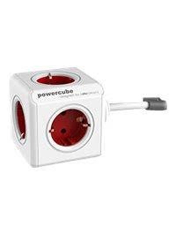 Allocacoc Weiss/Rot Steckdosenleiste, Powercube (5X, Cee 7/3, 3 M) - Bild 5