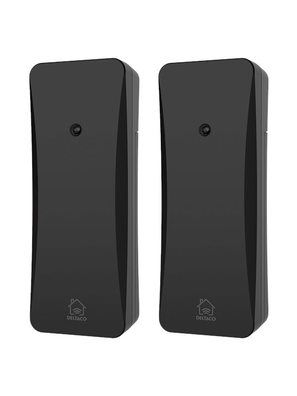Deltaco SMART HOME Sensoren 2er-Pack fr Groe Wetterstation Schwarz