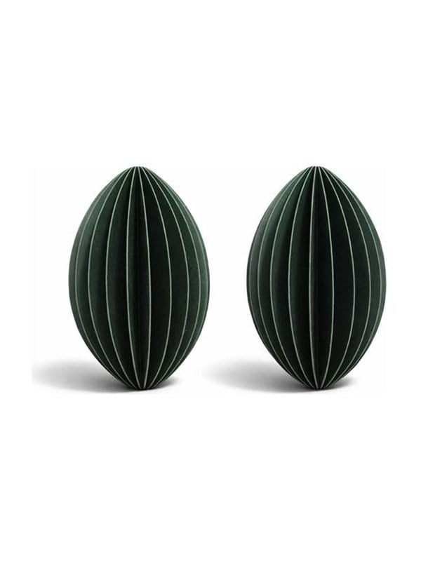 Simiu - Weihnachtsanhnger - 6 cm - Oval - Grn - 2er-Pack