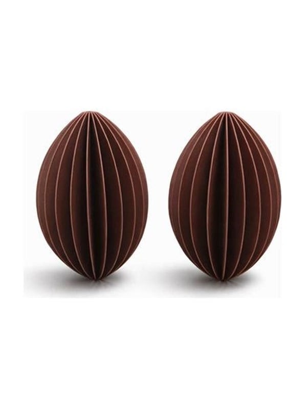 Simiu - Weihnachtsanhnger - 6 cm - Oval - Bordeauxrot - 2er-Pack
