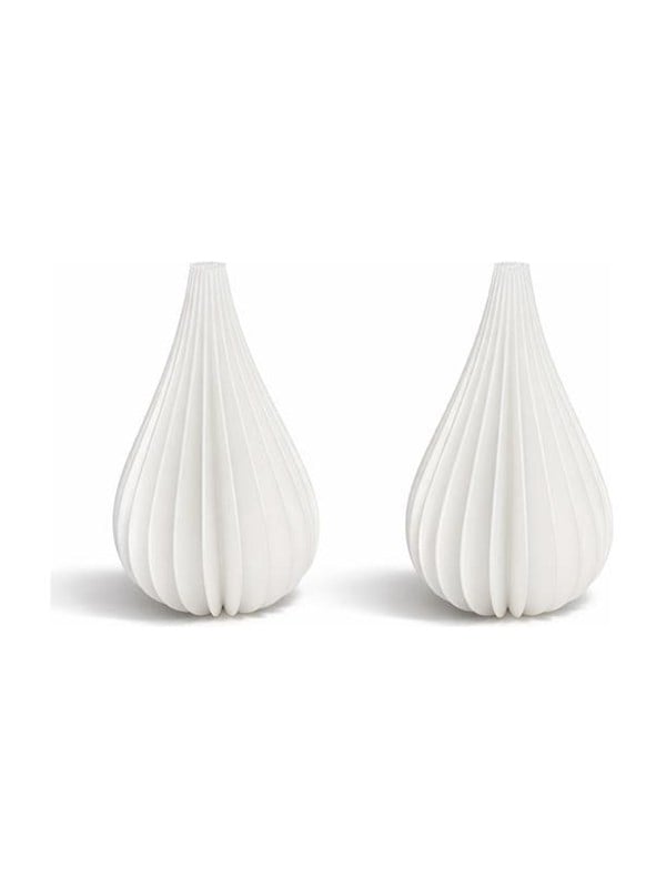 Simiu - Weihnachtsanhnger - 6 cm - Tropfen - Seidenwei - 2er-Pack