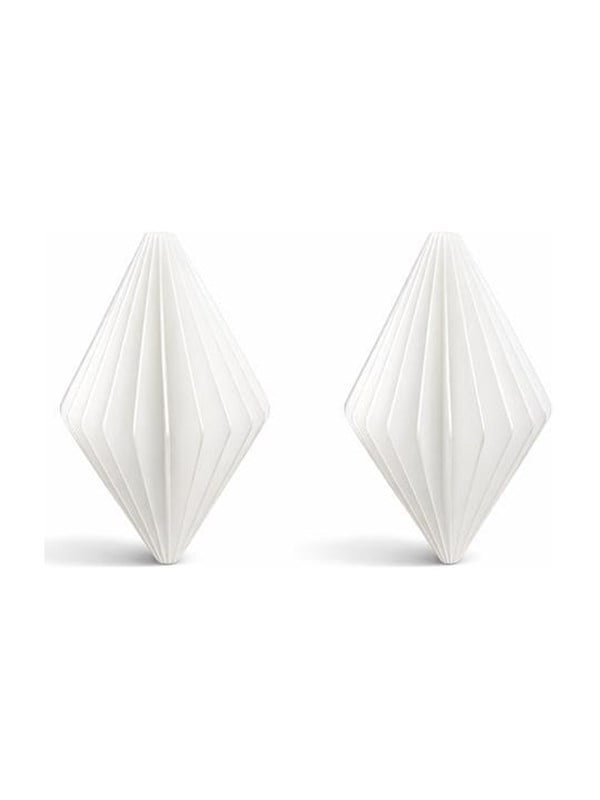 Simiu - Weihnachtsanhnger - 6 cm - Diamant - Seidenwei - 2er-Pack