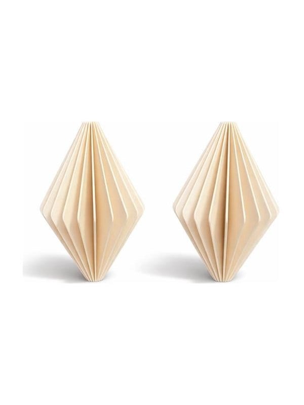 Simiu - Weihnachtsanhnger - 6 cm - Diamant - Beige - 2er-Pack