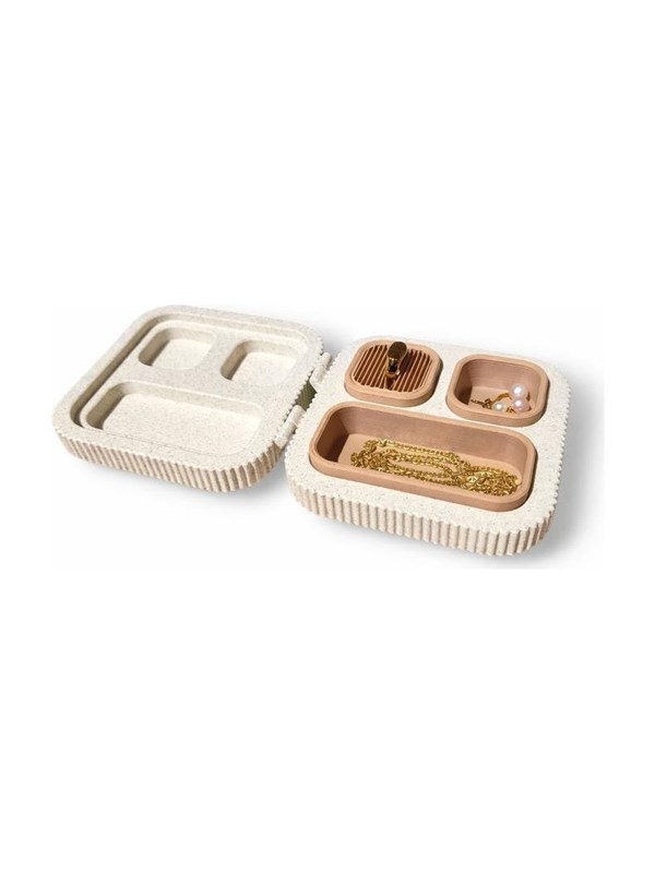 Simiu - JEWTRA - Schmuck-Reisebox in beigem Marmor - 107 x 104 x 3cm