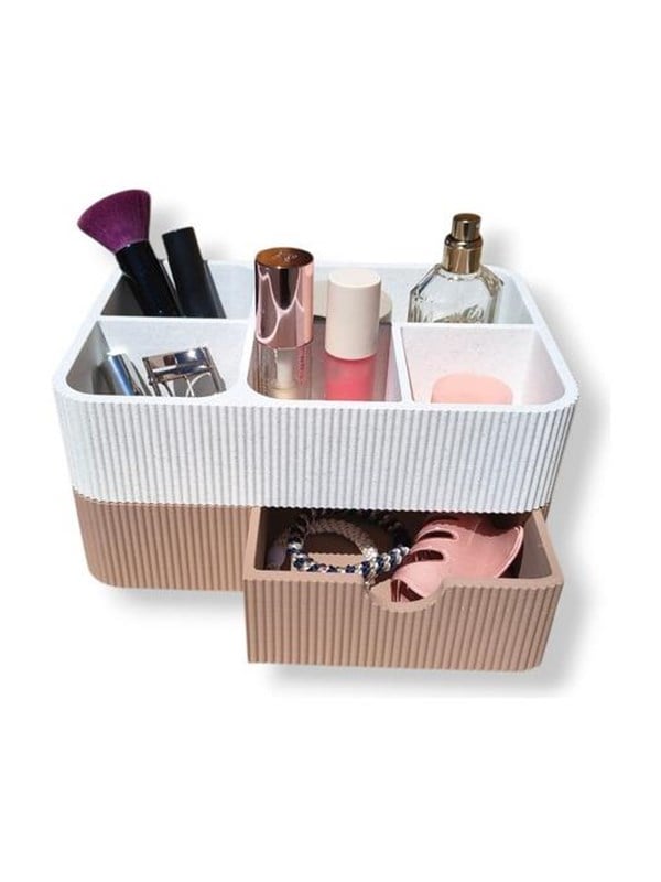 Simiu - Drawia - Make-up-Aufbewahrung - WeimarmorLehmbraun