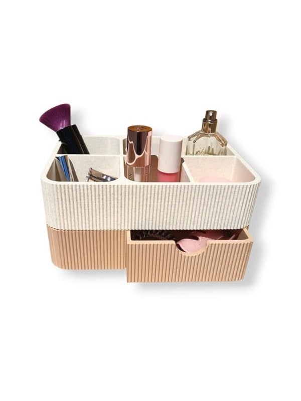 Simiu - Drawia - Make-up-Aufbewahrung - Beige-Marmorbeige