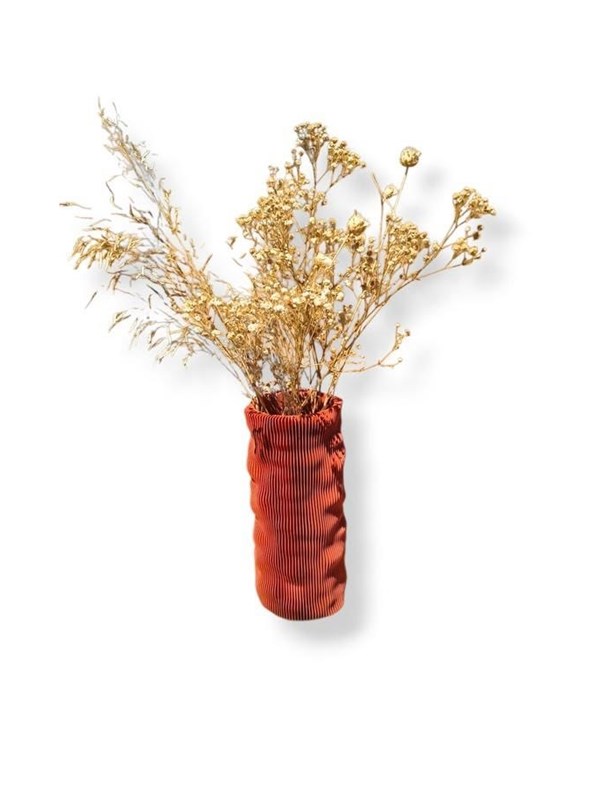 Simiu - CLAYLA Lamelvase - Terrakotta - 20 cm