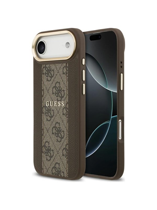 GUESS 4G Stripe MagSafe case for iPhone Air - brown