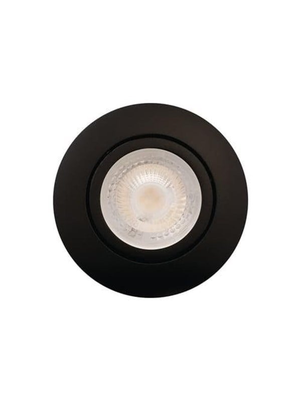Scan Products Luna Quick Install 20 Downlight ISO GU10 Matt Schwarz 2700K 370lm 5W Dimmbar IP44