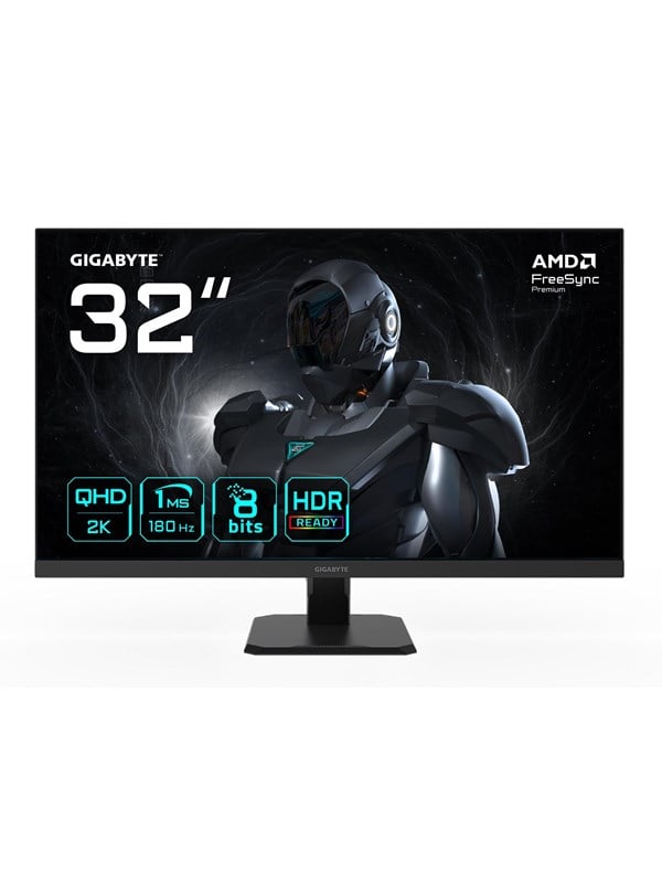 Gigabyte GS32QA 32” QHD Gaming-Monitor - 2560 x 1440, 180Hz, 1ms, 300 cd/m², FreeSync Premium, HDR Ready, HDMI 2.0, DisplayPort 1.4 - Bild 2