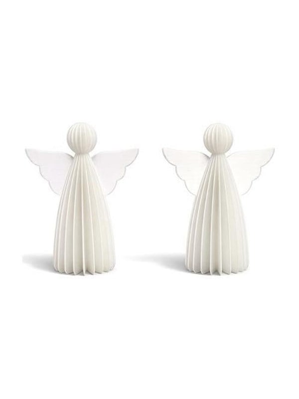 Mumi3D Weihnachtsanhnger - Engel - 6 cm - Seidenwei - 2 Stk