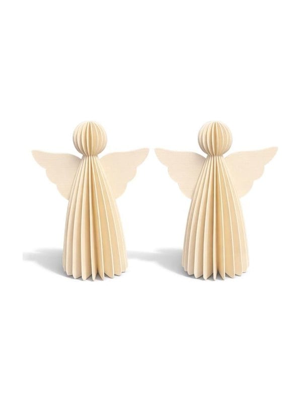 Mumi3D Weihnachtsanhnger - Engel - 9 cm - Beige - 2 Stk