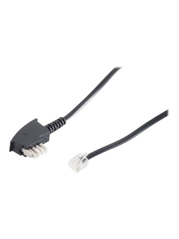 S-Impuls phone cable - 6 m - black - Schwarz