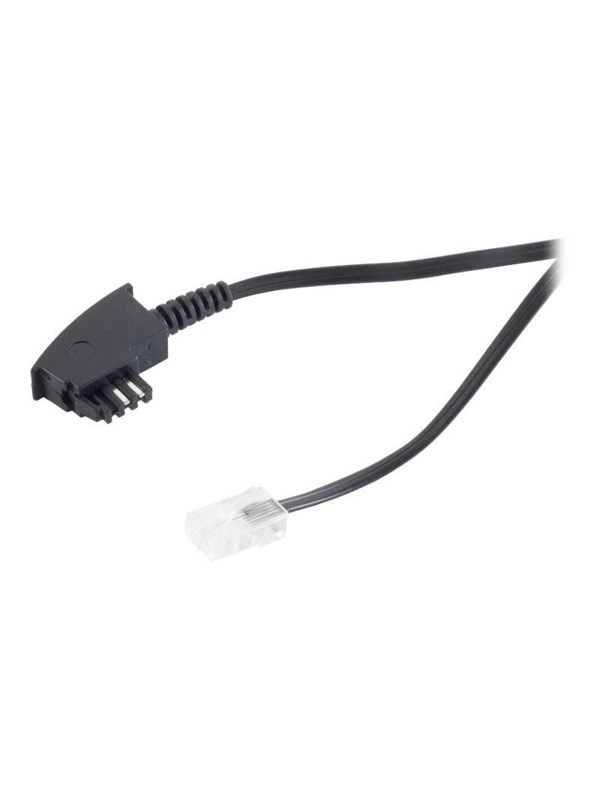 S-Impuls phone cable - 10 m - black - Schwarz - 10m