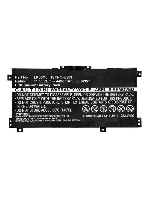 k.A. Akku für Hewlett-Packard LK03XL Li-Ion 11,55 Volt 4400 mAh schwar