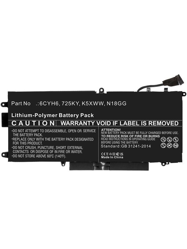 CoreParts W125875379 0K5XWW Laptop Battery for Dell 60.00Wh 7.6V 7890mAh 60 ~E~ - Bild 4