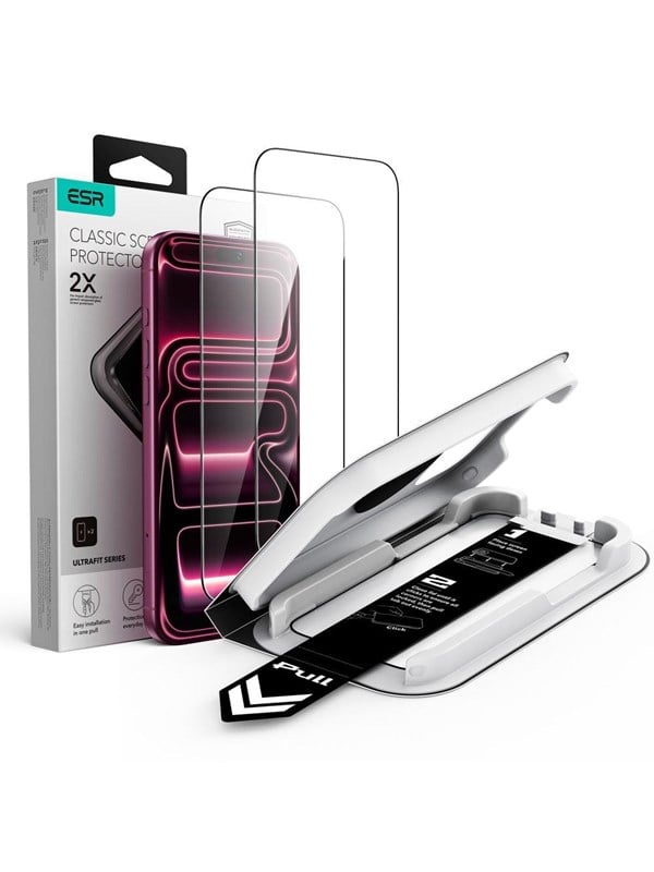 ESR UltraFit Classic 2-Pack Tempered Glass for iPhone 18 Pro Max  17 Pro Max - Black