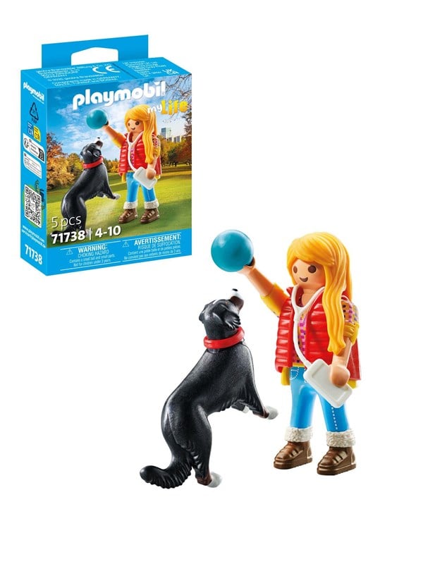 Playmobil Serie - My Life Woman with Mountain Dog - 71738