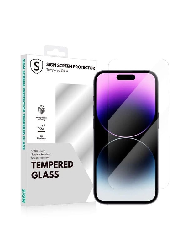 SiGN Tempered Glass Screen Protector for iPhone 15