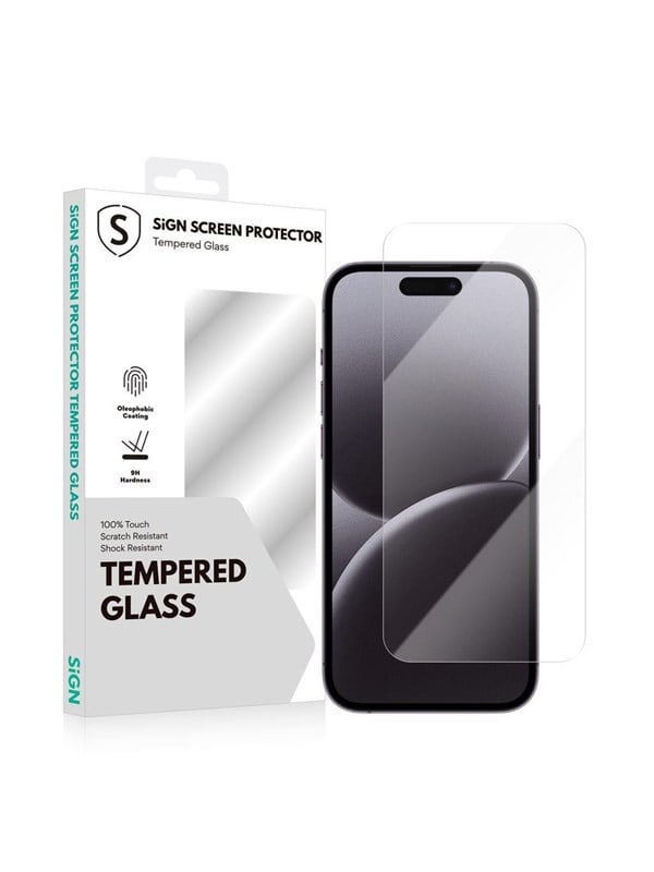 SiGN Tempered Glass Screen Protector for iPhone 16