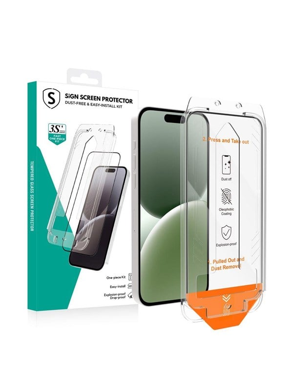 SiGN Screen Protector iPhone 16 Pro  EZ Apply wit