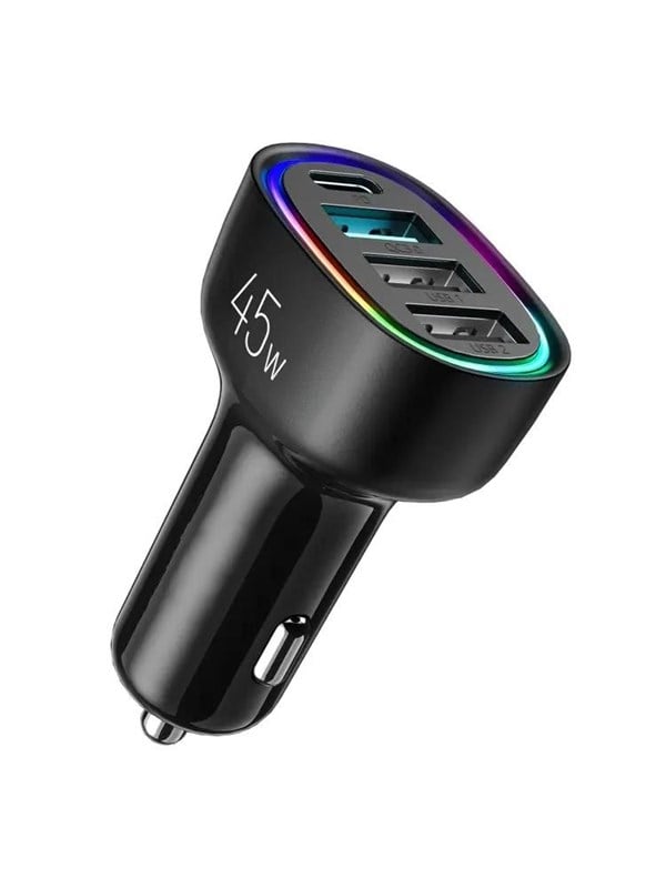 SiGN 4-Port Car Charger 45W PD QC 30 - Black