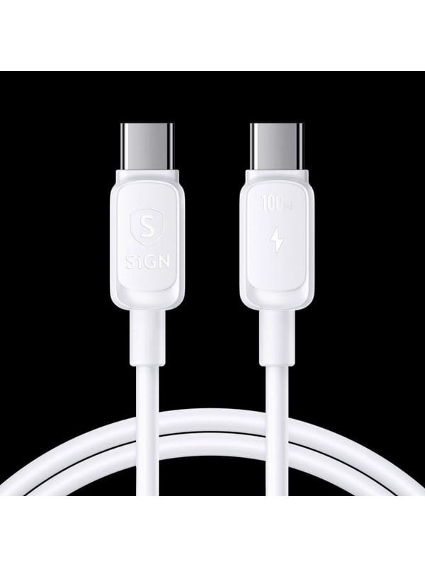 SiGN USB-C to USB-C cable 60W 025m - White