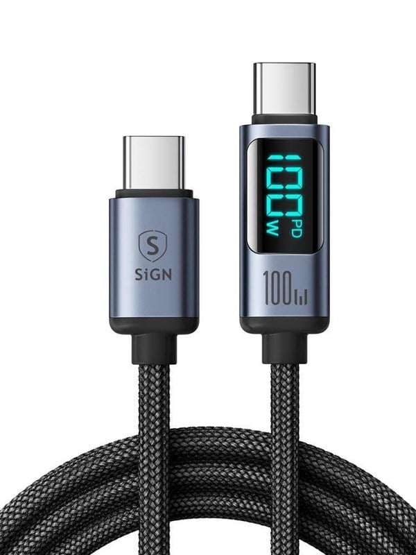 SiGN USB-C to USB-C Cable 100W with Display 2m