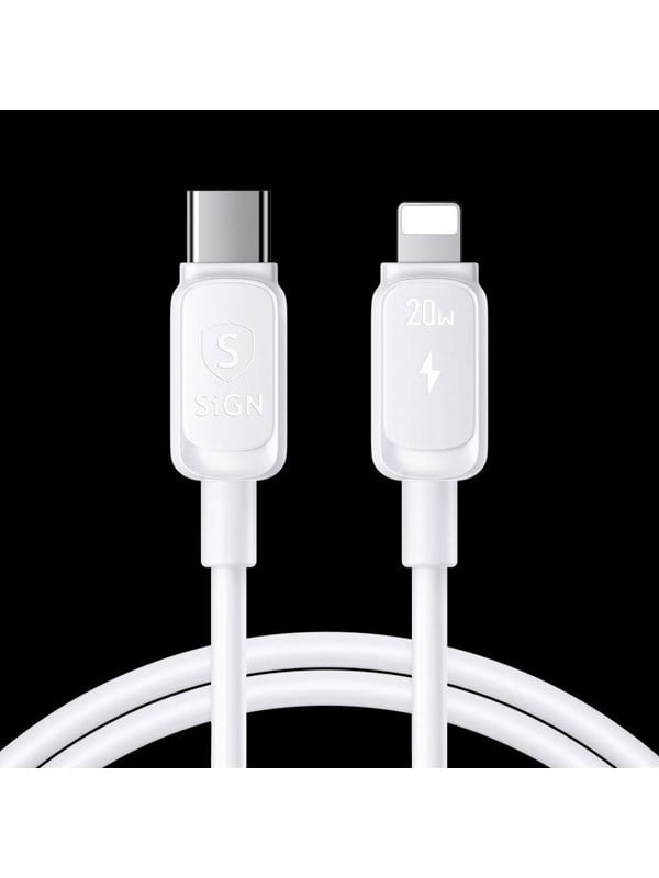 SiGN USB-C to Lightning Cable 20W 12m - White