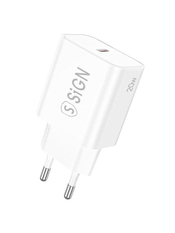 SiGN Wall Charger USB-C PD 20W - White