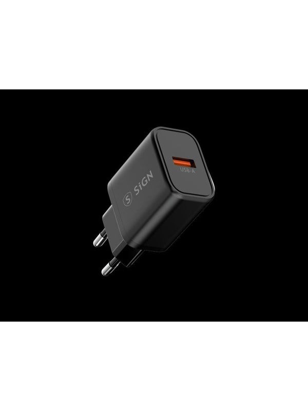 SiGN Fast Charger USB-A QC 30 18W 3A - Black